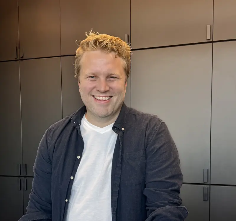 Kristoffer starter i Nyhavna Utvikling januar2026.